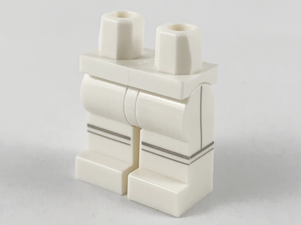 LEGO® los onderdeel Benen met Motief Wit 970c00pb1157