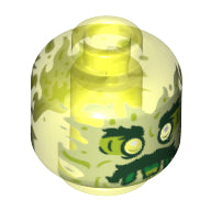 LEGO® los onderdeel Hoofd Doorzichtig Neon Groen 28621pb0013