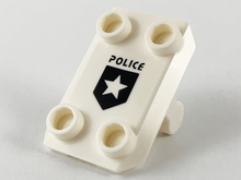 Plaatje in Gallery viewer laden, LEGO® los onderdeel Plaat Aangepast met Motief Wit 30166pb02