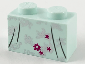 LEGO® los onderdeel Steen met Motief Licht Aqua 3004pb210