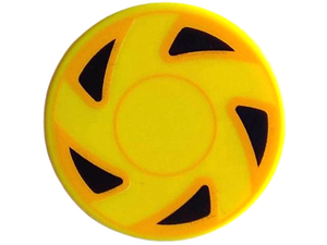 LEGO® los onderdeel Tegel Rond met Motief Geel 14769pb538