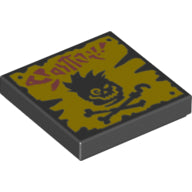 LEGO® los onderdeel Tegel met Motief Zwart 3068bpb1629