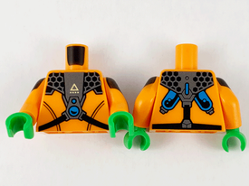 LEGO® los onderdeel Lijf met Motief Oranje 973pb4141c01