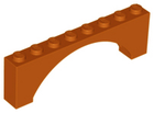 LEGO® los onderdeel Steen Boog in kleur Donker Oranje 16577