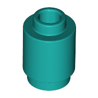 Plaatje in Gallery viewer laden, LEGO® los onderdeel Steen Rond in kleur Donker Turkoois 3062