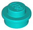 LEGO® los onderdeel Plaat Rond in kleur Donker Turkoois 4073
