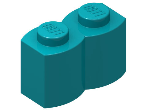 LEGO® los onderdeel Steen Aangepast Donker Turkoois 30136