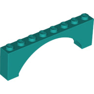 Plaatje in Gallery viewer laden, LEGO® los onderdeel Steen Boog Donker Turkoois 16577