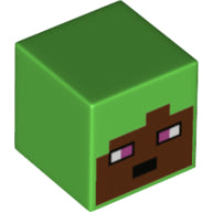 Plaatje in Gallery viewer laden, LEGO® los onderdeel Hoofd Aangepast Fel Groen 19729pb053