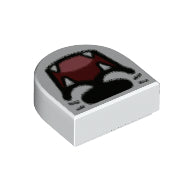 LEGO® los onderdeel Tegel Rond met Motief Wit 24246pb029