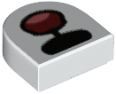 LEGO® los onderdeel Tegel Rond met Motief Wit 24246pb031