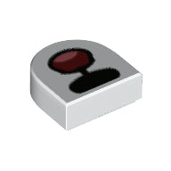 LEGO® los onderdeel Tegel Rond met Motief Wit 24246pb031