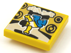 LEGO® los onderdeel Tegel met Motief Geel 3068pb1623