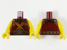 Plaatje in Gallery viewer laden, LEGO® los onderdeel Lijf met Motief Donkerrood 973pb4146c01