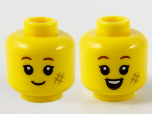 LEGO® los onderdeel Hoofd in kleur Geel 3626cpb2747