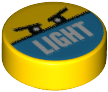 LEGO® los onderdeel Tegel Rond met Motief Geel 98138pb178