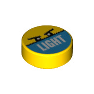 LEGO® los onderdeel Tegel Rond met Motief Geel 98138pb178