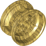 LEGO® los onderdeel Wiel in kleur Parel Goud 56908