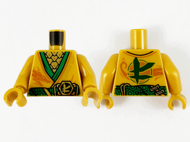 LEGO® los onderdeel Lijf met Motief Parel Goud 973pb4152c01