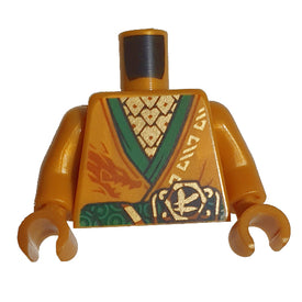 LEGO® los onderdeel Lijf met Motief Parel Goud 973pb4152c01