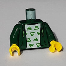 Plaatje in Gallery viewer laden, LEGO® los onderdeel Lijf met Motief Donkergroen 973pb4134c01