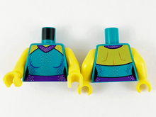 Plaatje in Gallery viewer laden, LEGO® onderdeel Lijf met Motief Donker Turkoois 973pb4142c01