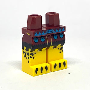 LEGO® los onderdeel Benen met Motief Donkerrood 970c03pb40