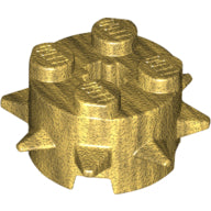 LEGO® los onderdeel Steen Rond in kleur Parel Goud 27266