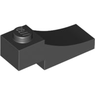 LEGO® los onderdeel Steen Boog in kleur Zwart 70681