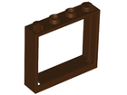 LEGO® los onderdeel Raamkozijn in kleur Donker Bruin 60594