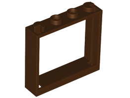 LEGO® los onderdeel Raamkozijn in kleur Donker Bruin 60594