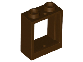 LEGO® los onderdeel Raamkozijn in kleur Donker Bruin 60592