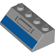 Plaatje in Gallery viewer laden, LEGO® Dakpan met Motief Licht Blauwachtig Grijs 3037pb062