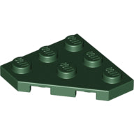 LEGO® los onderdeel Wig Plaat in kleur Donkergroen 2450