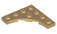 LEGO® los onderdeel Plaat Aangepast Donker Geelbruin 35044