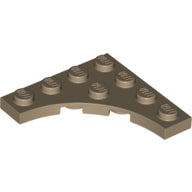 LEGO® los onderdeel Plaat Aangepast Donker Geelbruin 35044