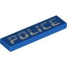 LEGO® los onderdeel Tegel met Motief Blauw 2431pb0665