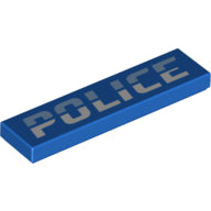 LEGO® los onderdeel Tegel met Motief Blauw 2431pb0665