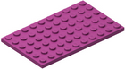 LEGO® los onderdeel Plaat Algemeen in kleur Magenta 3033