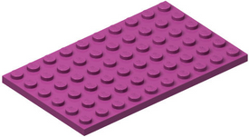 LEGO® los onderdeel Plaat Algemeen in kleur Magenta 3033