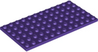 LEGO® los onderdeel Plaat Algemeen in kleur Donkerpaars 3028