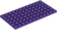 LEGO® los onderdeel Plaat Algemeen in kleur Donkerpaars 3028