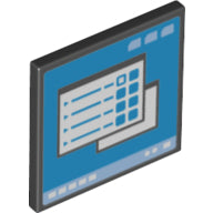 Plaatje in Gallery viewer laden, LEGO® los onderdeel Verkeersbord met Motief Zwart 15210pb085