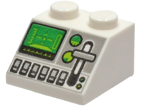 LEGO® los onderdeel Dakpan met Motief in kleur Wit 3039pb143