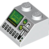 LEGO® los onderdeel Dakpan met Motief in kleur Wit 3039pb143
