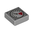 LEGO® Tegel met Motief Licht Blauwachtig Grijs 3070pb180