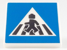 Plaatje in Gallery viewer laden, LEGO® los onderdeel Verkeersbord met Motief Wit 15210pb084