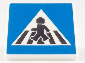 LEGO® los onderdeel Verkeersbord met Motief Wit 15210pb084