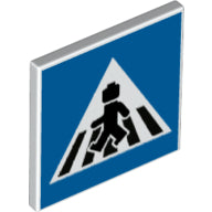 Plaatje in Gallery viewer laden, LEGO® los onderdeel Verkeersbord met Motief Wit 15210pb084