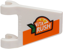 Plaatje in Gallery viewer laden, LEGO® los onderdeel Vlag met Motief in kleur Wit 44676pb055